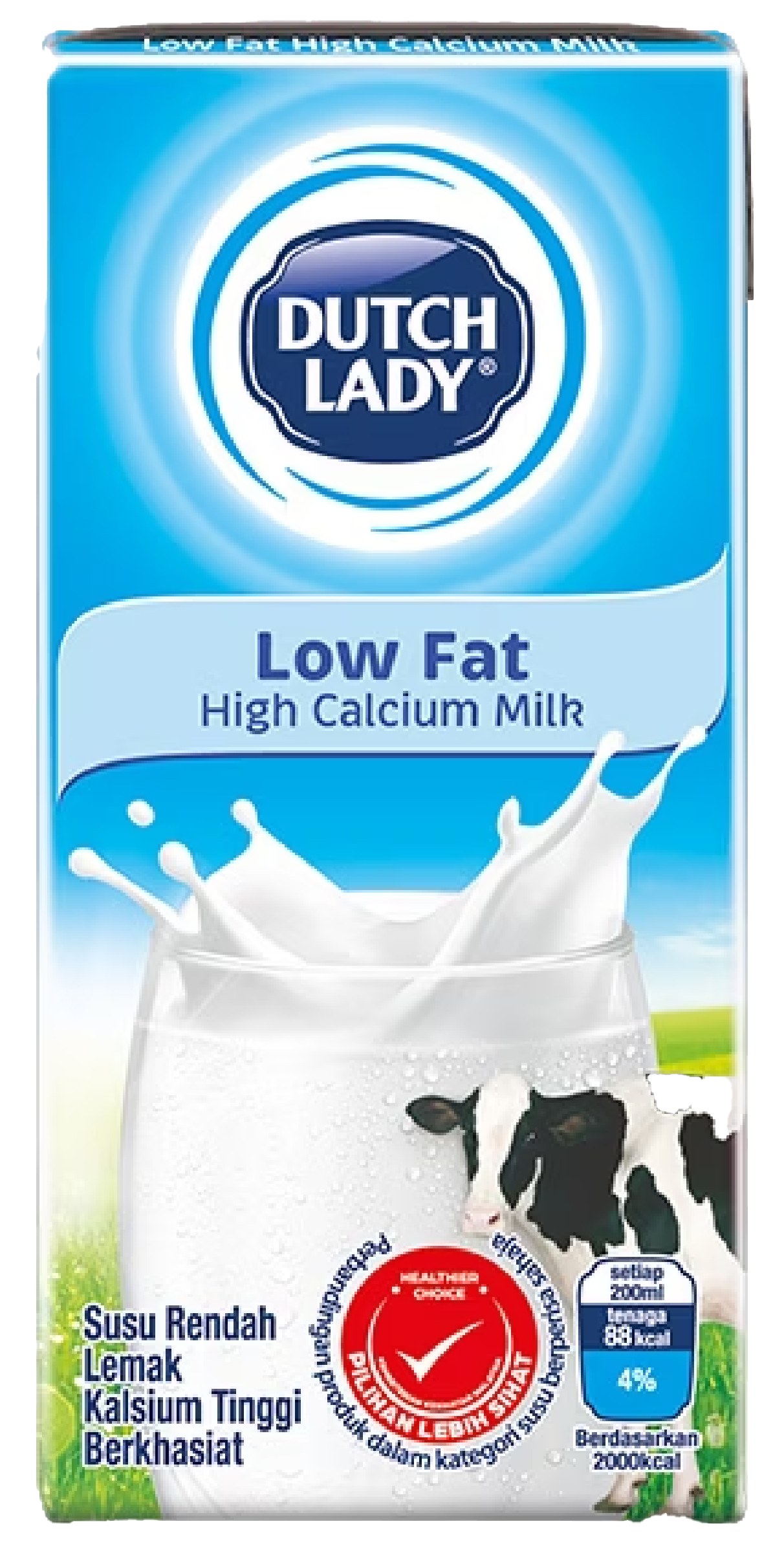 Dutch Lady Low Fat Milk (200ml X 24)